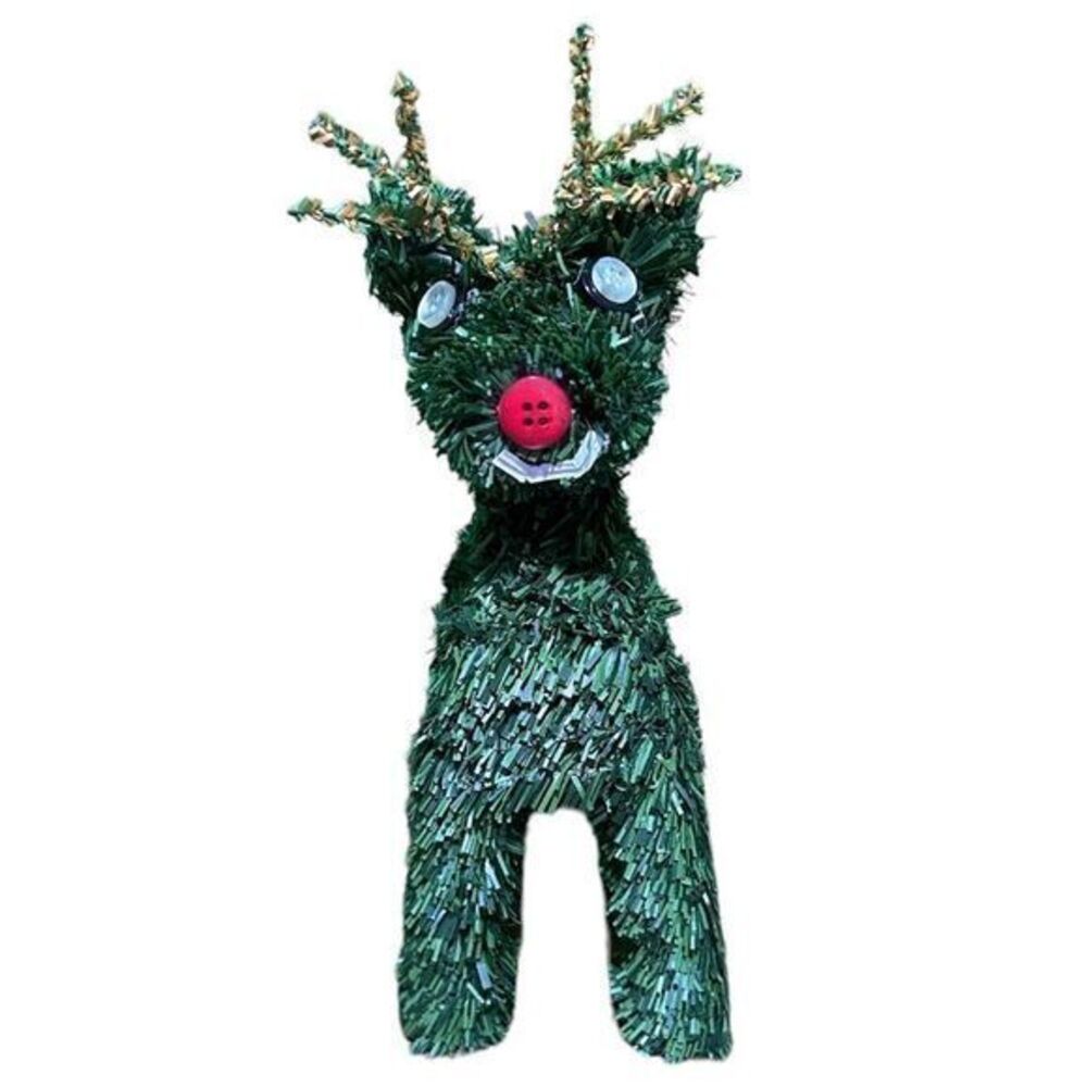 Pine‎ Evergreen Reindeer Christmas Decor 6" Green